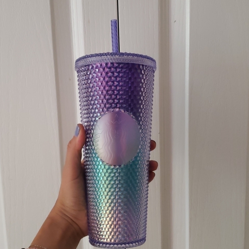Starbucks Summer 2021 venti Cold Cup Purple Ombre Bling